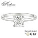 Годежен пръстен с диамант Cushion 0.80ct E VS2 GIA от бяло злато 14k – K622