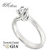 Класически годежен пръстен от бяло злато 18k с диамант 0.30ct GIA сертификат K629