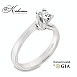 Класически годежен пръстен от бяло злато 18k с диамант 0.30ct GIA сертификат K629