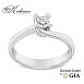 Класически годежен пръстен от бяло злато 18k с диамант 0.30ct GIA сертификат K629