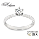 Класически годежен пръстен от бяло злато 18k с диамант 0.30ct GIA D/VVS1 K638