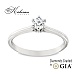 Класически годежен пръстен от бяло злато 14k с диамант 0.30ct GIA D/VVS2 K639