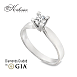 Класически годежен пръстен от бяло злато 18k с диамант 0.30ct GIA сертификат K641