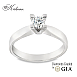 Класически годежен пръстен от бяло злато 18k с диамант 0.30ct GIA сертификат K641