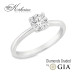 Класически годежен пръстен с 0.50ct GIA диамант | 18K бяло злато