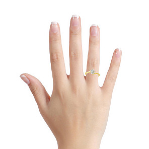 Годежен пръстен от жълто злато 14k с диамант 0.50ct IGI – модел K647B 