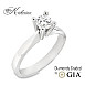 Елегантен годежен пръстен от бяло злато 18k с диамант 0.50ct E/VS2 GIA – код K649