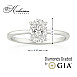 Годежен пръстен от бяло злато 14К с диамант 0.70 ct GIA – Овал VS2 | Цени от производител