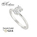 Годежен пръстен от бяло злато 14К с диамант 0.70 ct GIA – Овал VS2 | Цени от производител
