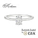 Годежен пръстен от бяло злато 14К с диамант 0.70 ct GIA – Овал VS2 | Цени от производител