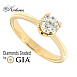 Годежен пръстен жълто злато 18к. диамант 0.70 карата GIA сертификат код:M102