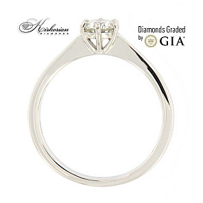 Годежен пръстен бяло злато 18к. диамант 0.50 карата GIA сертификат код:M104