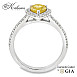 Елегантен годежен пръстен от бяло злато с Fancy Yellow диамант 1.35ct GIA Елегантен годежен пръстен от бяло злато с Fancy Yellow диамант 1.35ct GIA
