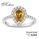 Елегантен годежен пръстен от бяло злато с Fancy Yellow диамант 1.35ct GIA Елегантен годежен пръстен от бяло злато с Fancy Yellow диамант 1.35ct GIA