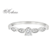 Годежен пръстен от бяло злато 18К с диаманти 0.25 ct – дизайнерски модел с листовидна халка