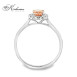 Пръстен с морганит 0.80 ct и диаманти 0.16 ct от бяло злато 18К – модел RG044436