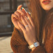 Годежен пръстен от бяло злато 14К с диаманти 0.19 ct – модел RN11
