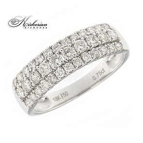 Годежен пръстен бяло злато 18к.  диаманти 0.75 карата код:RN147B