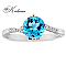 Годежен пръстен с топаз 1.00 ct и диаманти 0.04 ct от бяло злато 14К – модел RN151