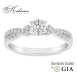 Годежен пръстен с диамант 0.46ct GIA бяло злато 18k – модел RN181B