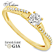 Годежен пръстен с диамант 0.36ct GIA жълто злато 18k – модел RN185A