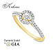 Годежен пръстен от жълто злато 18k с диаманти 0.46ct GIA сертификат RN214A Годежен пръстен от жълто злато 18k с диаманти 0.46ct GIA сертификат RN214A