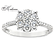 Годежен пръстен от бяло злато 18k с диаманти 0.75ct KD сертификат RN220