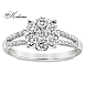 Годежен пръстен от бяло злато 18k с диаманти 0.75ct KD сертификат RN222