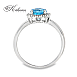 Годежен пръстен от бяло злато 18К с топаз 1 ct и диаманти 0.07 ct – модел RN23