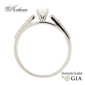 Годежен пръстен бяло злато 18к. GIA сертификат диаманти 0.36 карата код:RN236