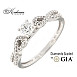 Годежен пръстен бяло злато 18к. GIA сертификат диаманти 0.42 карата код:RN29B