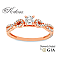 Годежен пръстен от розово злато 14k с диаманти 0.43ct GIA D/VS1 RN29C