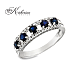 Пръстен със сапфири 0.50 ct и диаманти 0.09 ct от бяло злато 18К – модел RN32