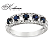 Пръстен със сапфири 0.50 ct и диаманти 0.09 ct от бяло злато 18К – модел RN32