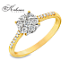 Годежен пръстен от жълто злато 18к с диаманти 0.40ct – код RN35A