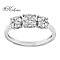 Годежен пръстен от бяло злато 18k с три коронки и диаманти 0.54ct – RN59 Годежен пръстен от бяло злато 18k с три коронки и диаманти 0.54ct – RN59