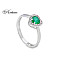 Пръстен с естествен смарагд 0.43 ct и диаманти – бяло злато 18К | Луксозен подарък на достъпна цена Пръстен с естествен смарагд 0.43 ct и диаманти – бяло злато 18К | Луксозен подарък на достъпна цена