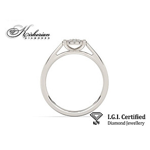 Годежен пръстен 14к. с диаманти 0.25 карата IGI сертификат код:F1