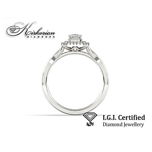 Годежен пръстен 14к. с диаманти 0.34 карата IGI сертификат код:F16