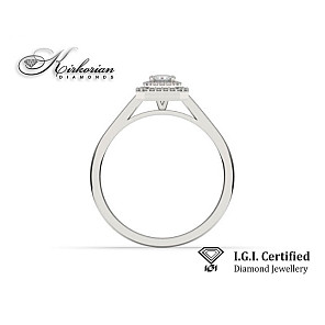Годежен пръстен 14к. с диаманти 0.25 карата IGI сертификат код:F19