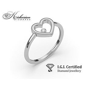 Годежен пръстен 14к. с диаманти 0.04 карата IGI сертификат код:F30