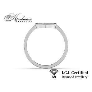 Годежен пръстен 14к. с диаманти 0.04 карата IGI сертификат код:F30