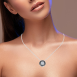 Колие от Бяло Злато 18K с Бели и Черни Диаманти - Код S253320 | Kirkorian Diamonds