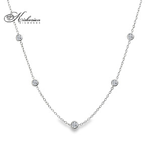 Колие с Диаманти 0.25 Карата - SBBGT05CB05 | Бяло Злато 18к. | Kirkorian Diamonds