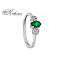 Пръстен със смарагд и диаманти в бяло злато 18К – луксозно бижу на изгодна цена Пръстен със смарагд и диаманти в бяло злато 18К – луксозно бижу на изгодна цена