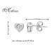 Обеци от бяло злато 18К с диаманти 0.12 ct във форма сърце – елегантен модел с KD сертификат