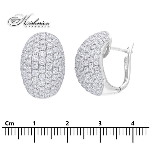 Луксозни обеци от бяло злато 18k с диаманти 3.78ct – S165231