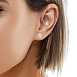 Обеци от бяло злато 18k с диаманти 0.56ct в цветна форма – S189896 Обеци от бяло злато 18k с диаманти 0.56ct в цветна форма – S189896