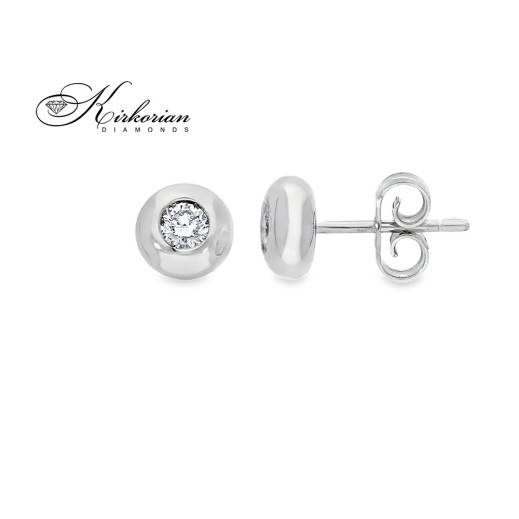 Класически обеци от бяло злато 18k с диаманти 0.24ct – S206427