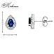 Обеци капка от бяло злато 18k със сапфири 0.55ct и диаманти 0.18ct – модел S225829 Обеци капка от бяло злато 18k със сапфири 0.55ct и диаманти 0.18ct – модел S225829